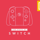 A wireframe Switch controller on a red background